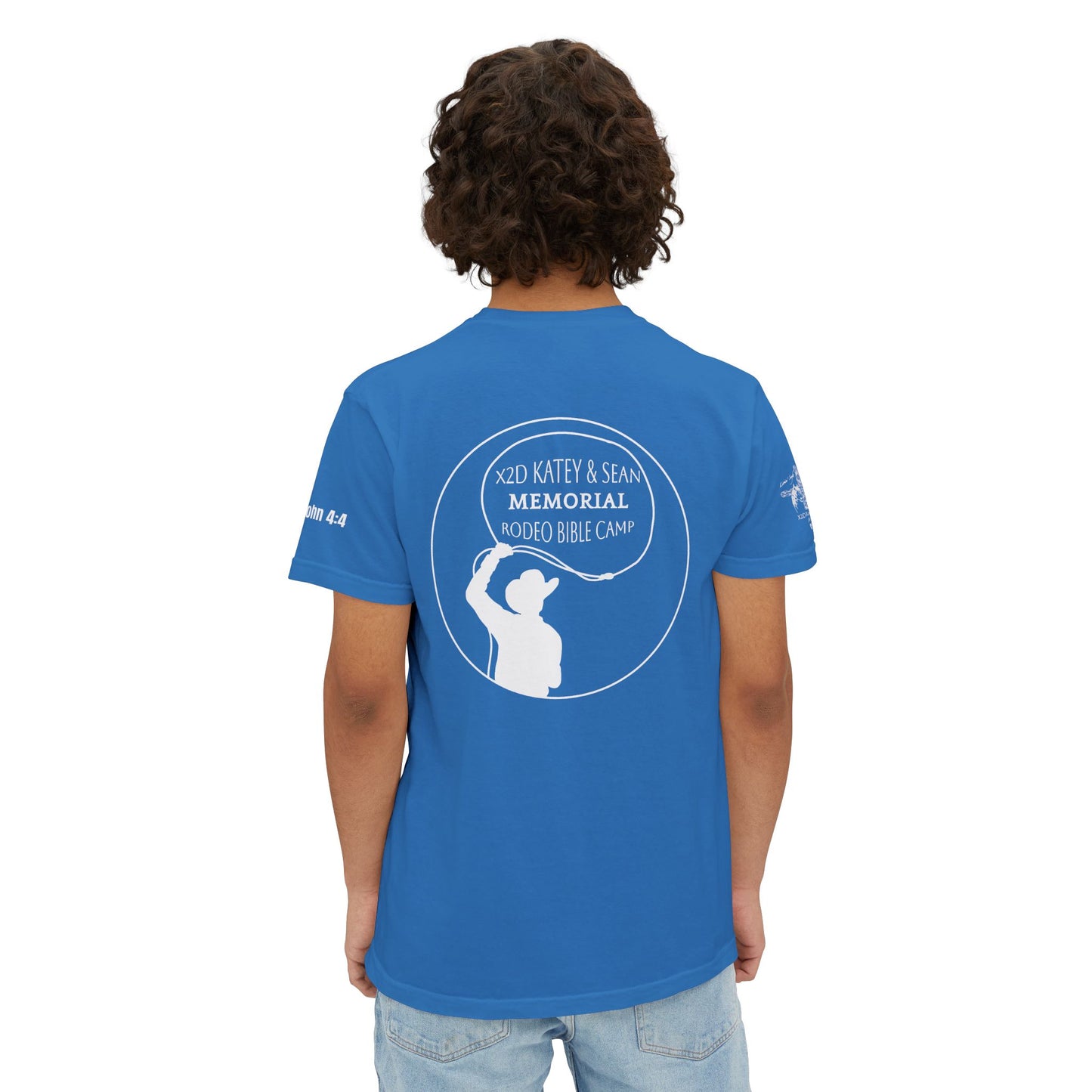 Memorial Rodeo Pocket T-Shirt — "Katy & Sean" Rodeo Bible Camp