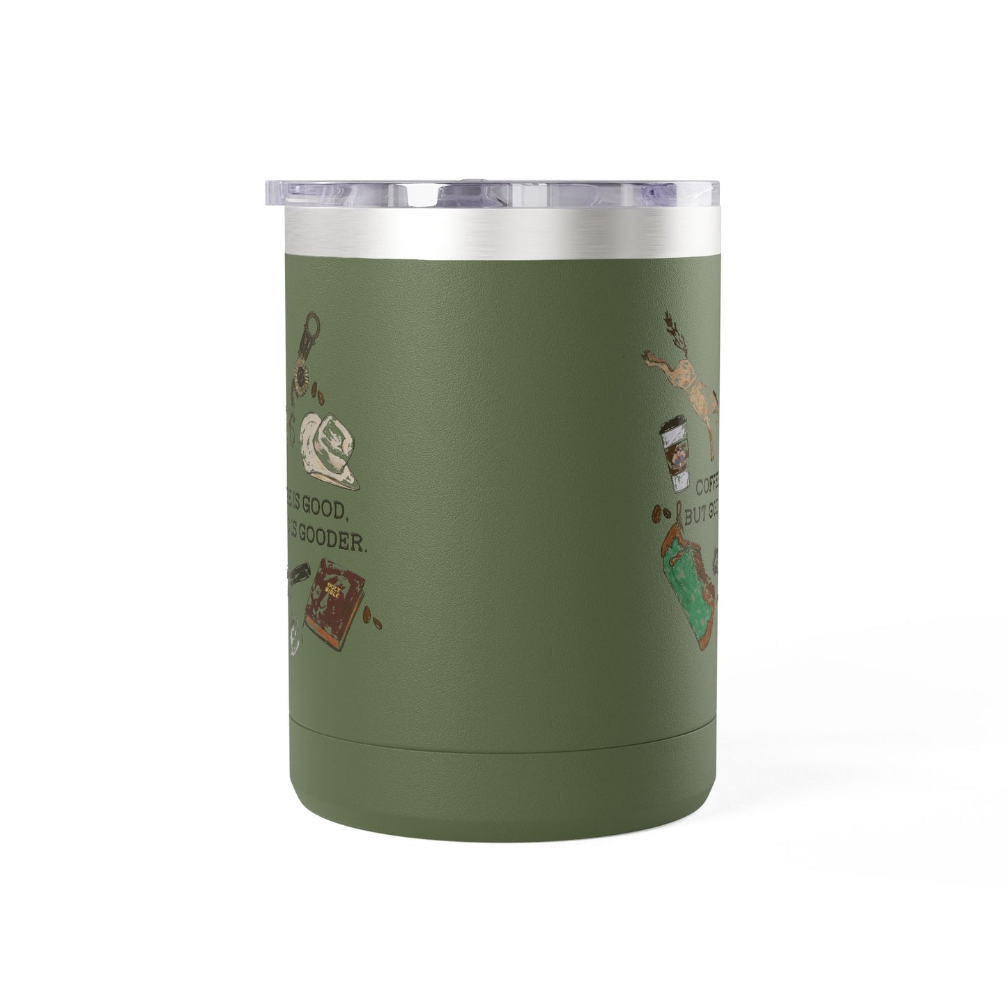 God is Gooder Collage Travel Coffee Cup Western Themed Tumbler - 15oz Travel Mug