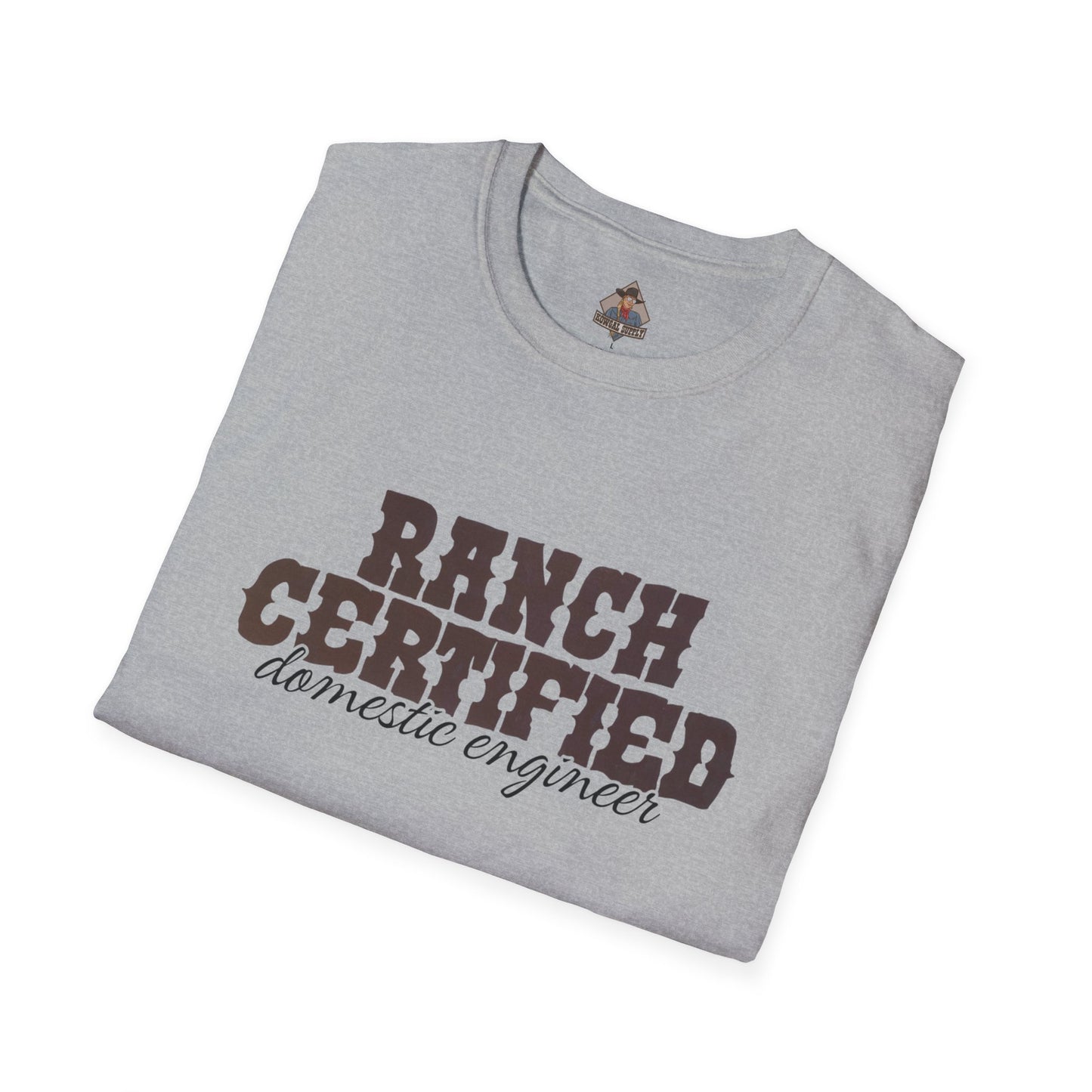 Ranch Certified Domestic Engineer T-Shirt, Funny Country Shirt, Unisex Graphic Tee, Perfect Gift for Farmers, Farm Life Apparel