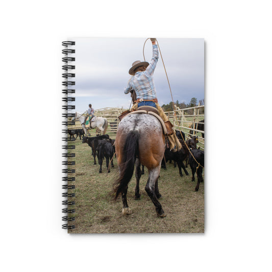 Heelin' Cowgirl Spiral Notebook - Ruled Line