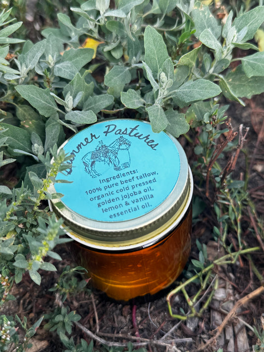 Summer Pastures - Lemon + Vanilla Whipped Cowboy Lotion Beef Tallow Based Skincare Blend