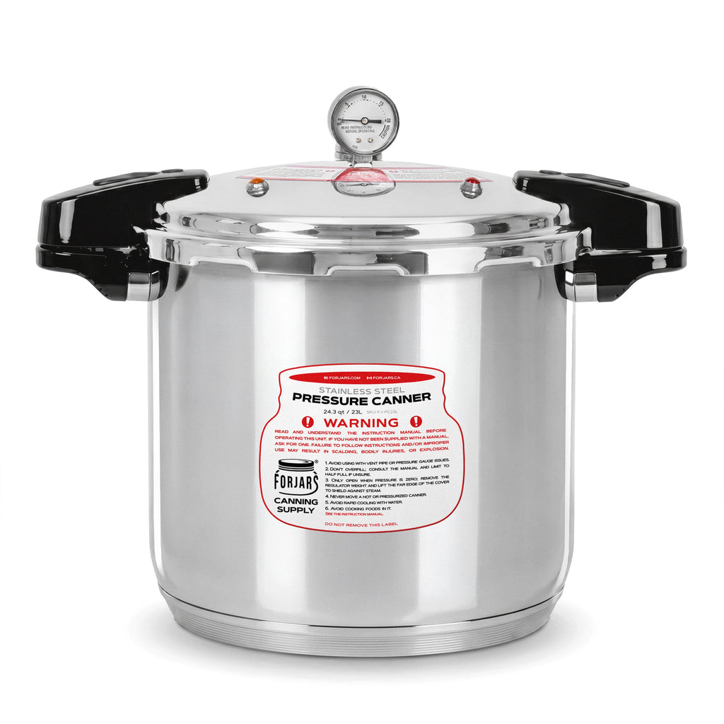 FORJARS® 23-Quart Pressure Canner — Now in Full 304 Stainless Steel