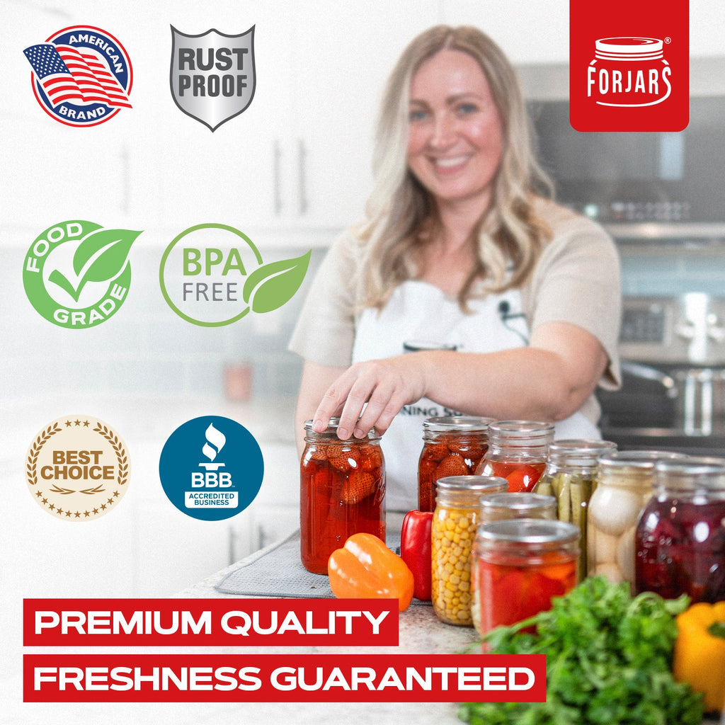 100 Count: 50 Regular Mouth + 50 Wide Mouth Canning Lids