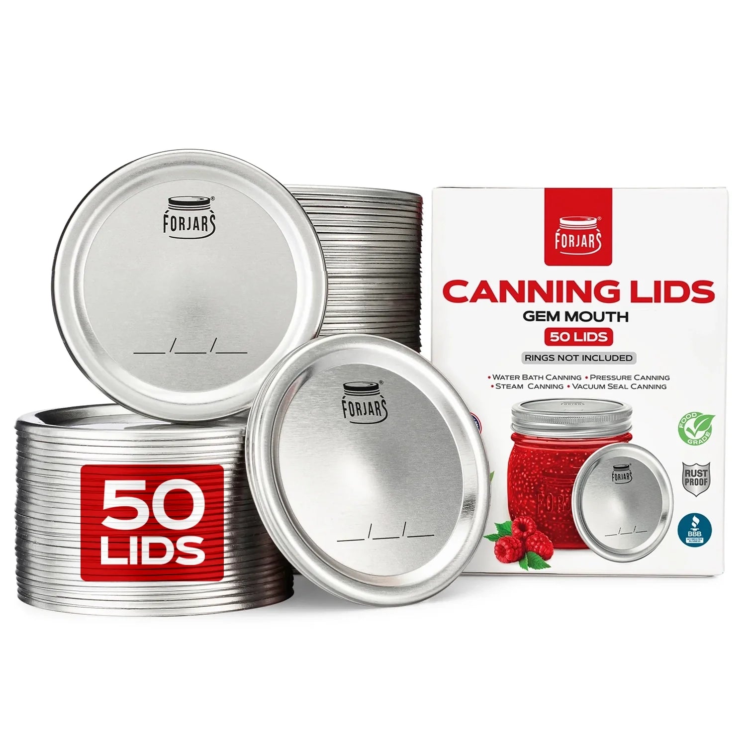 50 Gem Size Lids
