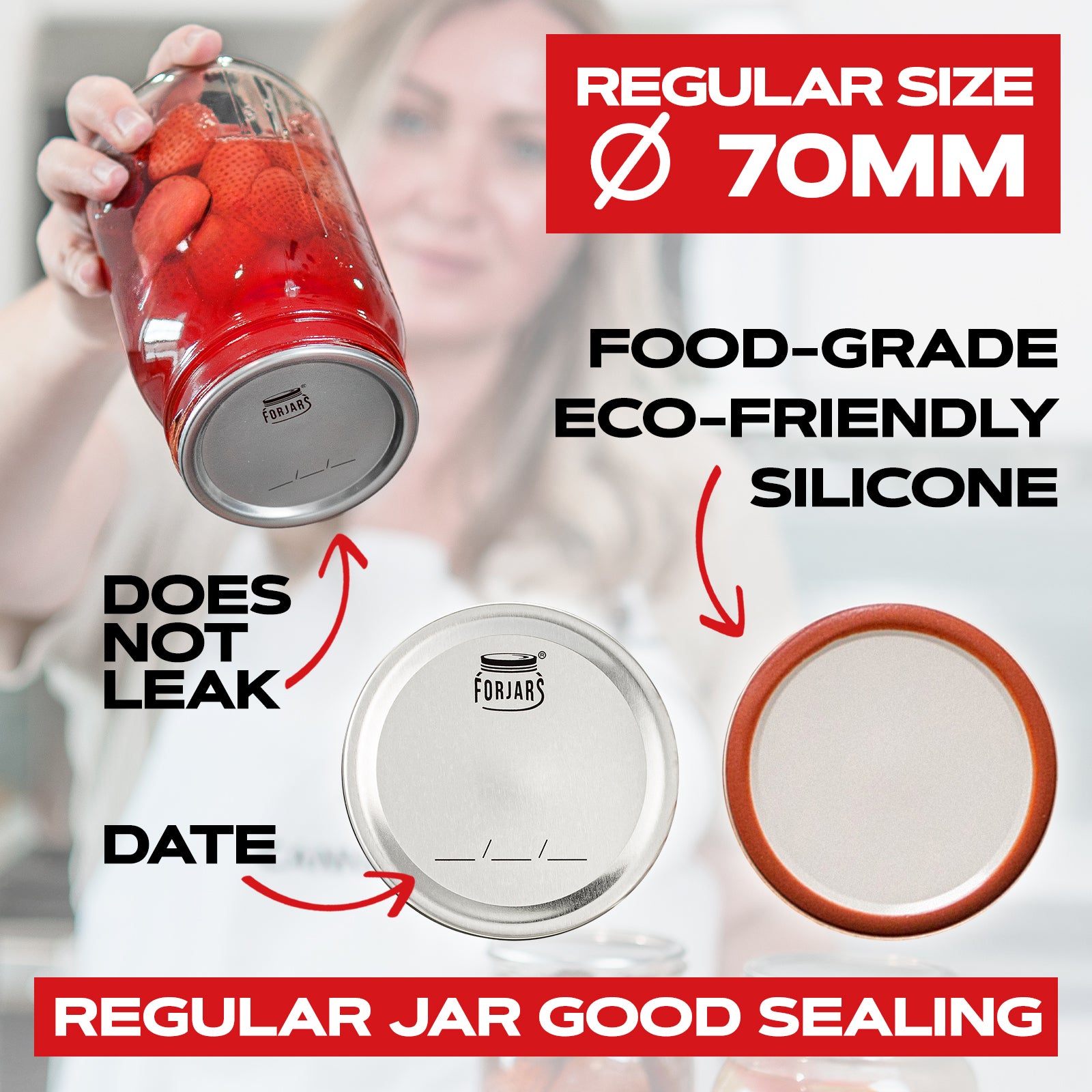 100 Regular Mouth Canning Lids